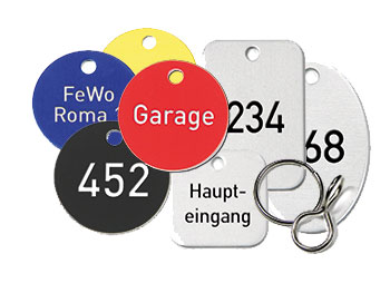 Schlüsselanhänger gestanzt aus Alu und Kunststoff | SchiBo GmbH