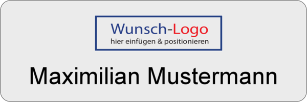 Namensschild Alugrav Logo individuell 60x20 mm :: SchiBo GmbH