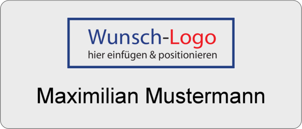 Namensschild Alugrav Logo individuell 70x30 mm :: SchiBo GmbH