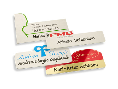 Aluminium Namensschilder